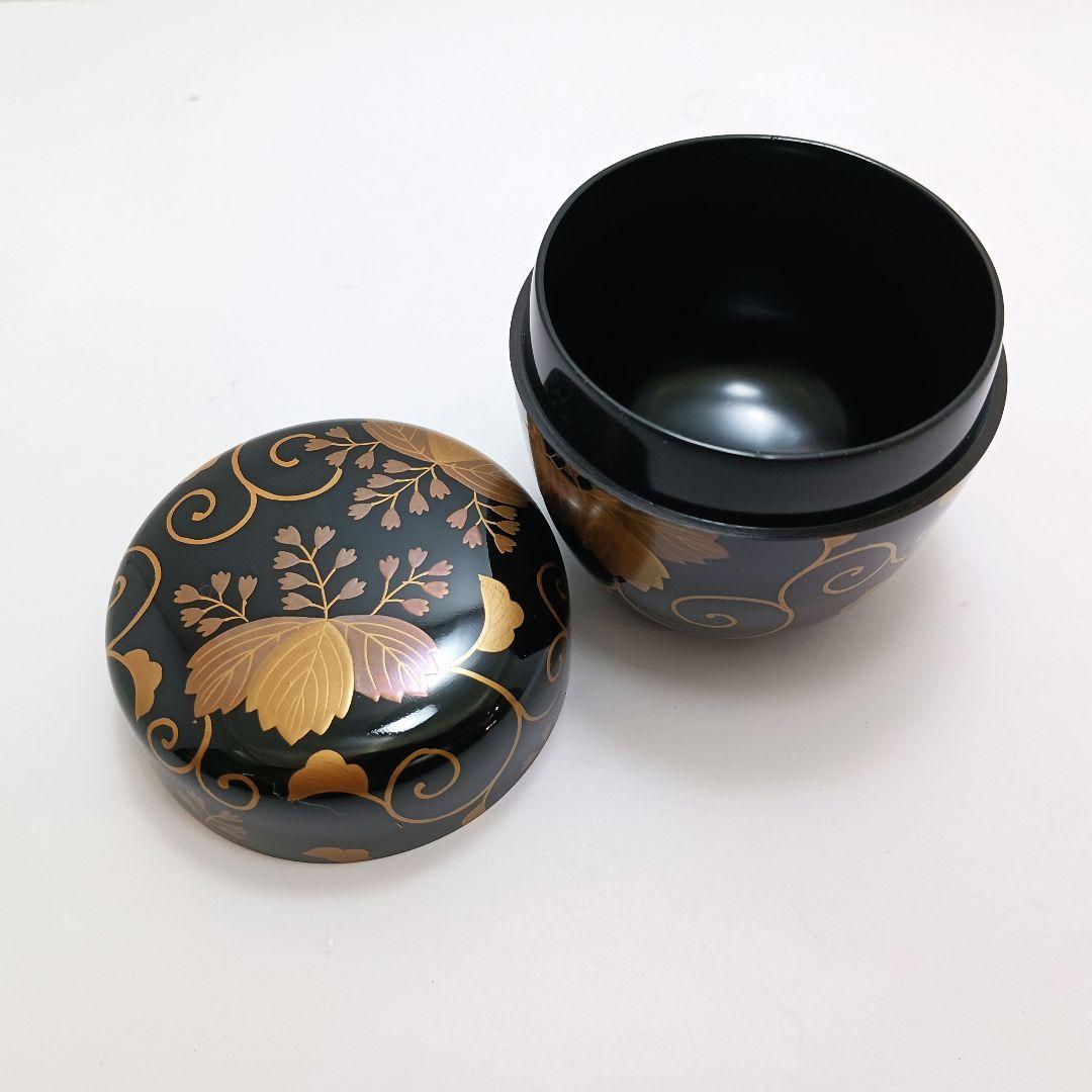 Y3030-7 茶道具 佐一郎作 金蒔絵 桐唐草蒔絵 中棗 共箱　YY
