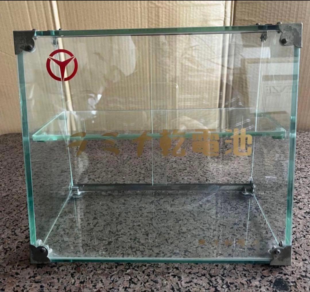 珍品！！昭和30年代頃のラミナ乾電池のアンティークガラスケース、旧 :東洋乾電池