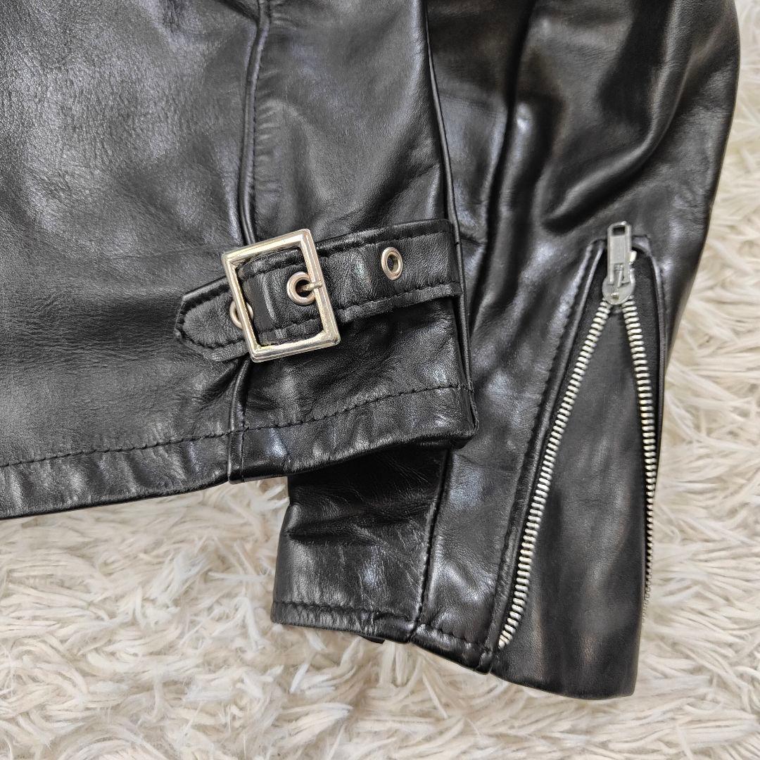 美品✨schott 642 レザージャケット　シングルライダース　牛革　40黒