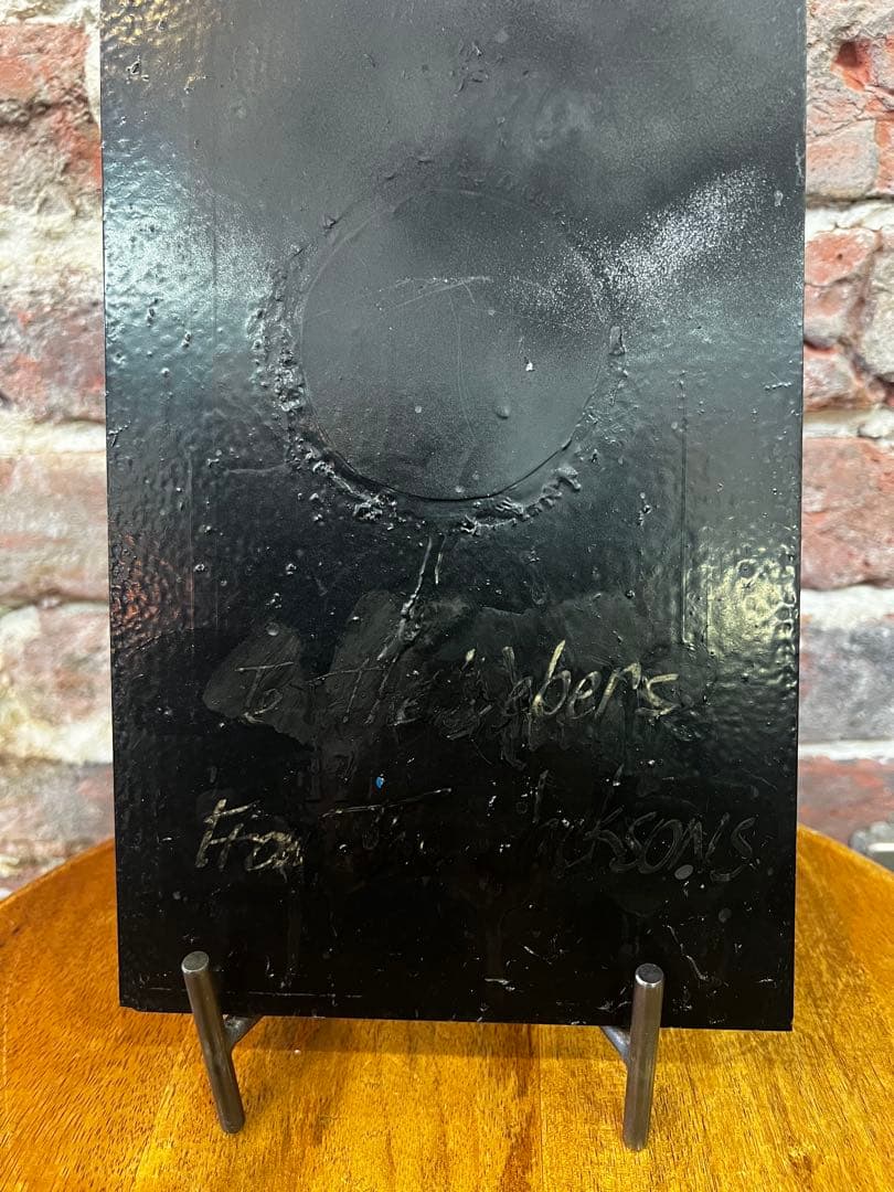 アメリカングラスサイン　サンタアンティーク金箔　ビンテージ