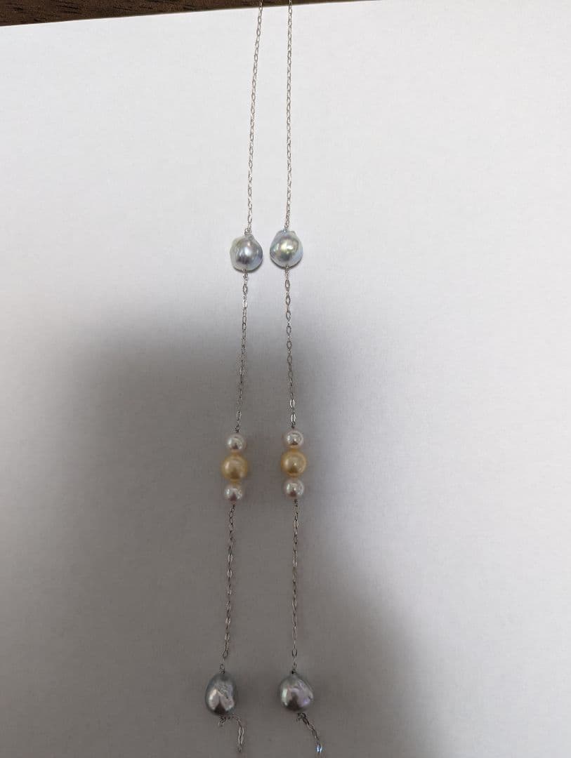 K18WGロングネックレス