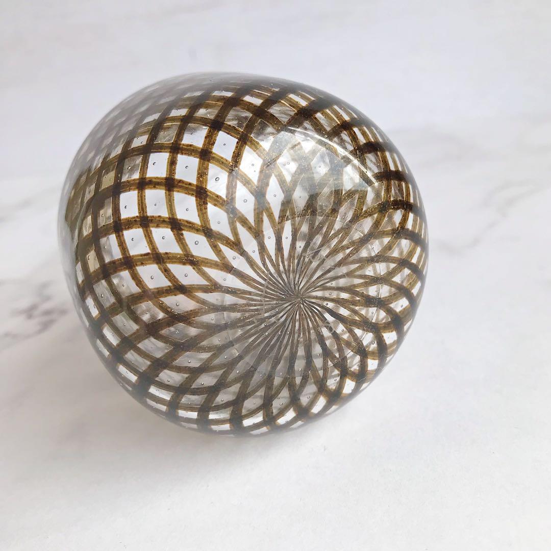 小西潮さん作　ガラスの茶入れ