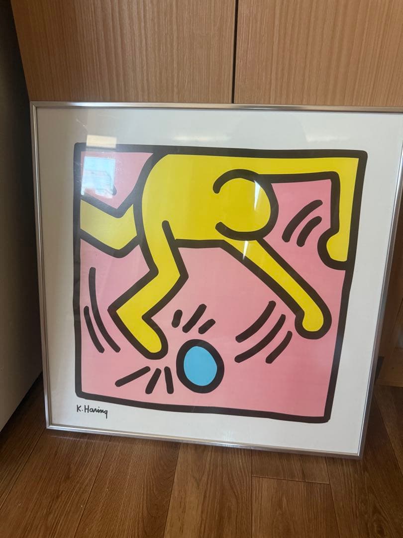 K. Haring キースヘリング ポップアート 絵画 額装