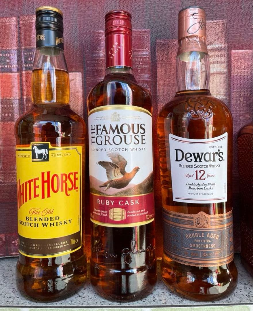 スコッチウイスキーセット（ホワイトホース、フェイマスグラウス、デュワーズ他）