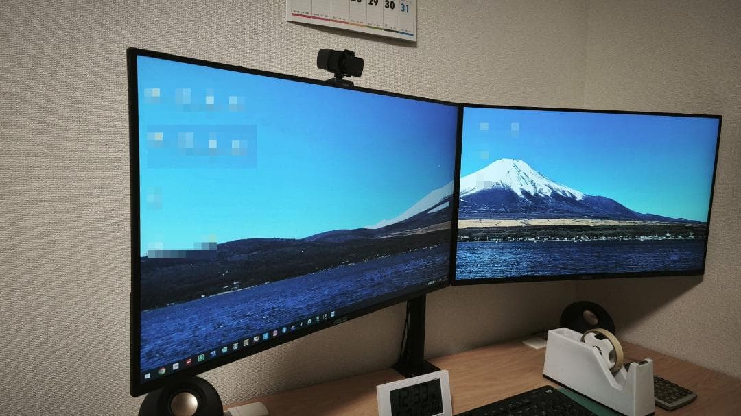 ASUS VZ27EHF 27インチ　2台　モニター用アーム　HDMIケーブル