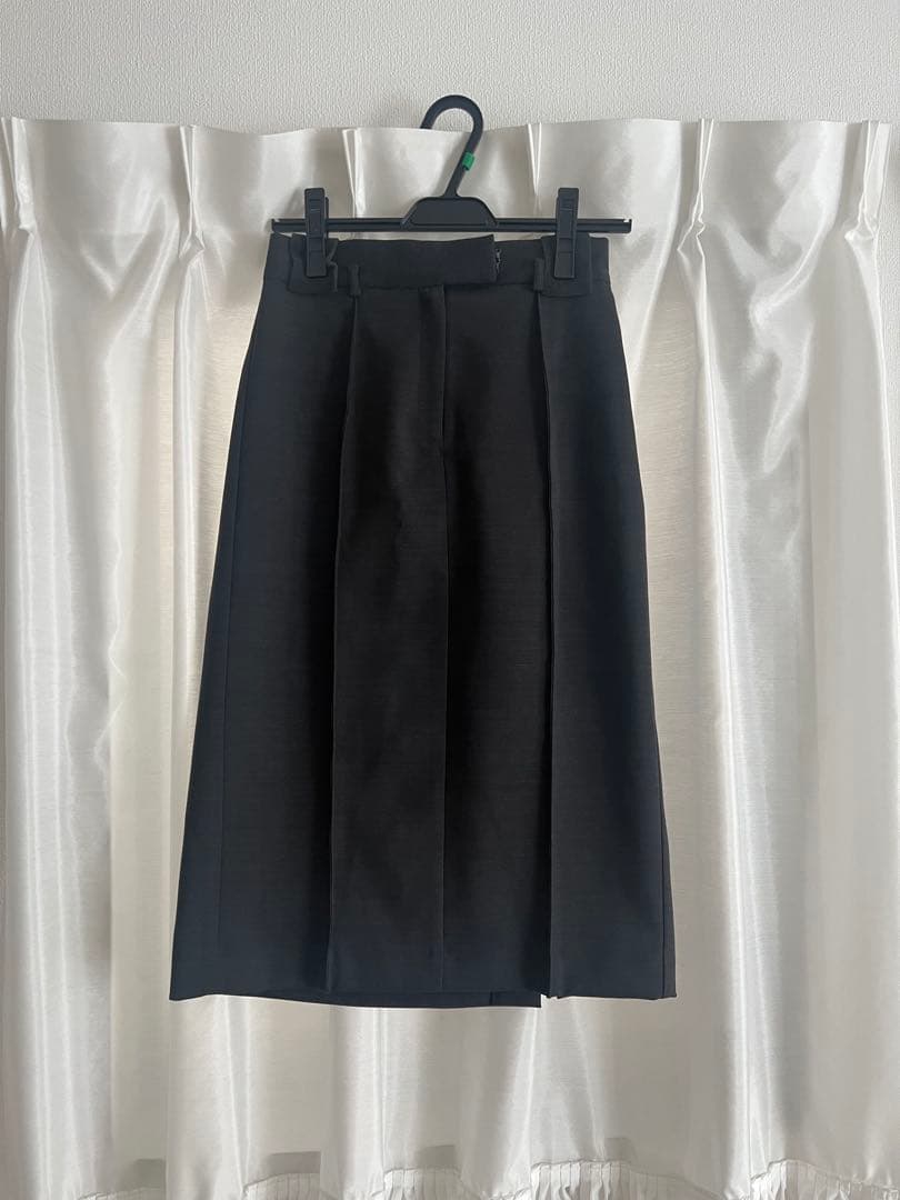 anuans ピンタックミディタイトスカート M