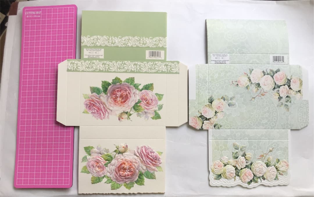 エンボス加工が素敵  キャロルウィルソン ペーパーボックス  シャドーボックス