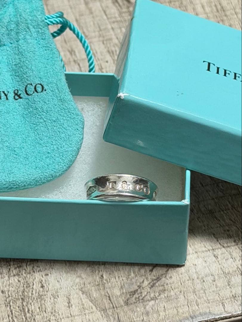 極美品 オールドティファニー ナロー リング 13号 1837 シルバー925