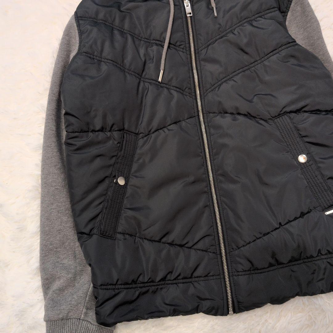 DIESEL ディーゼル 異素材切替 中綿 パーカー ジャケット フード付き