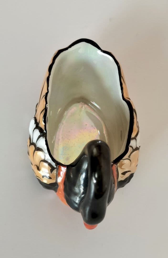 超豪華！オールドノリタケ レアー配色スワン 小ボウル1918年ラスター彩