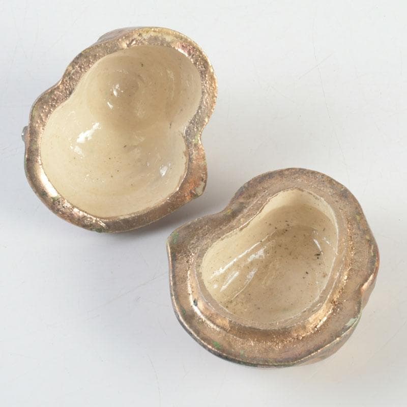 茶道具　京焼　吉向焼　五世松月作　猿香合　共箱　V　9783