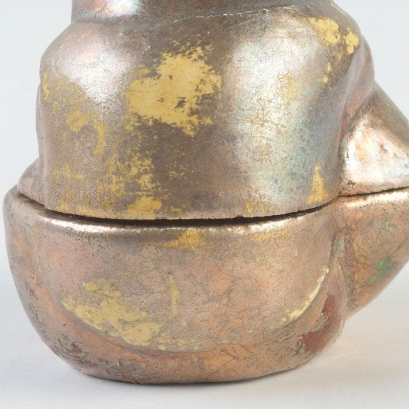 茶道具　京焼　吉向焼　五世松月作　猿香合　共箱　V　9783