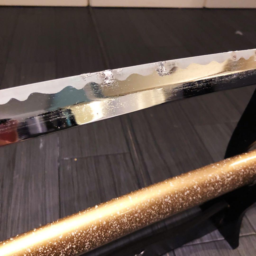 高級模造刀　白金拵え　太刀　本格模造刀