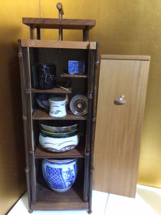 茶道具 変わり茶箱　お洒落　蓋についてる珊瑚？可愛い…