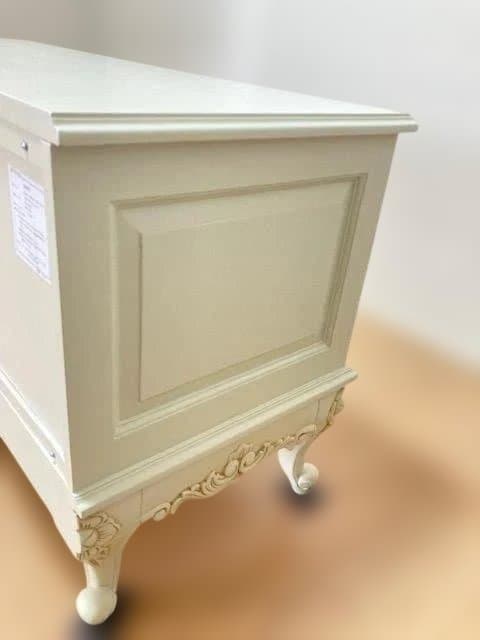 ロココ調 ローボード ホワイト 白 木製 テレビ台 猫脚 プリンセス 姫系家具