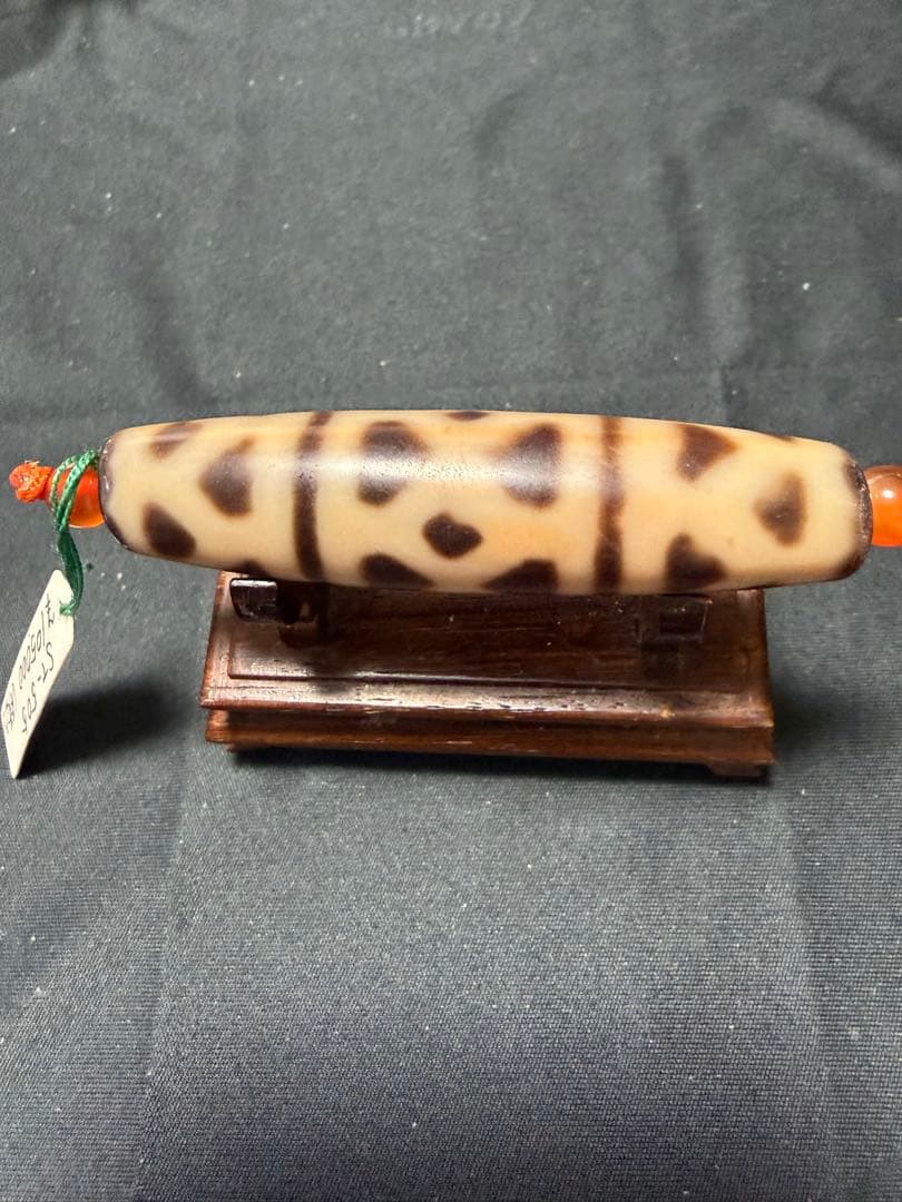 良品天珠‼️西蔵老礦紅朱砂亀甲寿長寿紋金剛四眼天珠