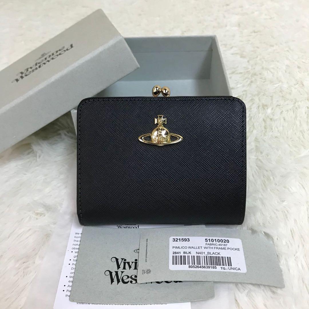 ヴィヴィアンウエストウッド二つ折り財布ブラック