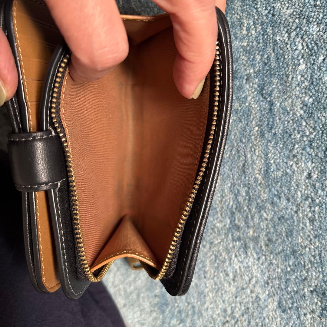 COACH タビー ミディアムウォレット 折り財布 ブラック