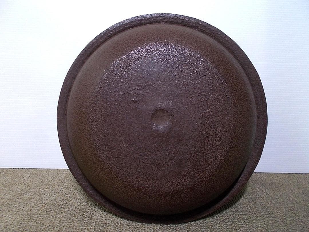 未使用 茶道具 釜師:佐藤浄清 浜松地紋 茶釜 釜環 共箱 黄色布 作歴書