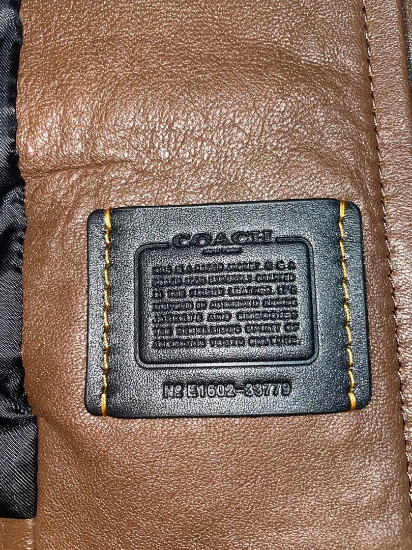 <引越前処分価格> COACH ブラウン レザー シングルライダース S