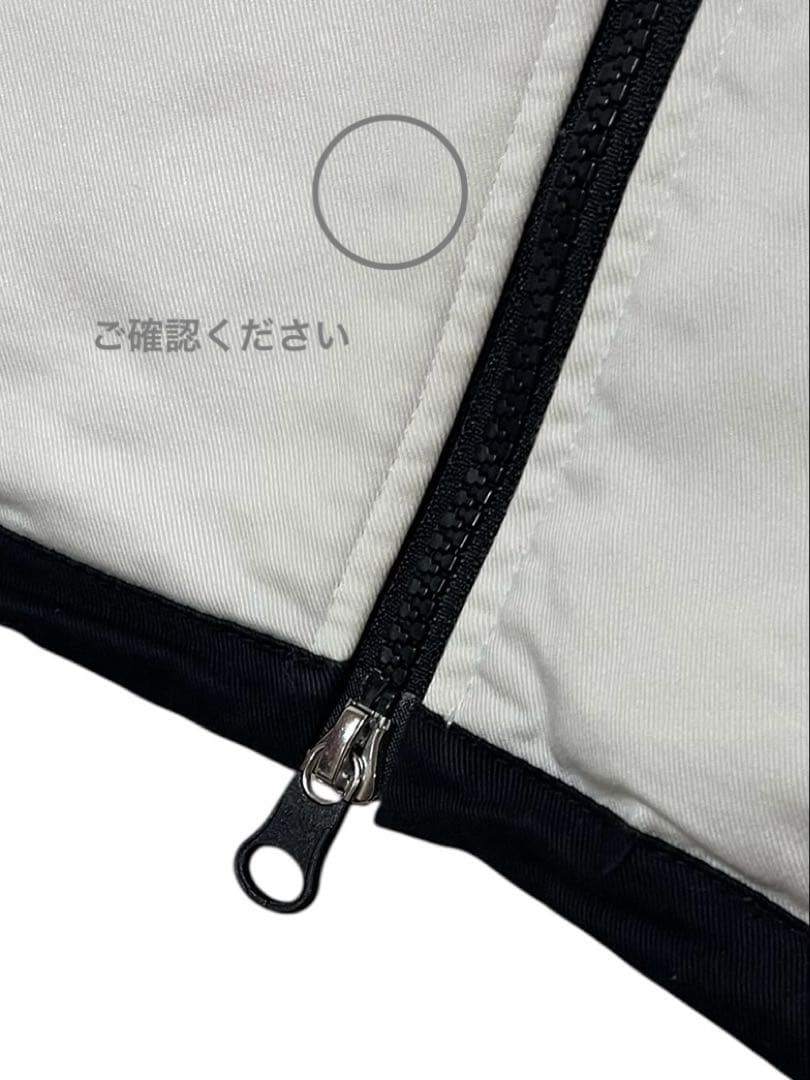 muta MARINE フーデッドパーカー ジャケット 刺繍ロゴ 白×黒 0