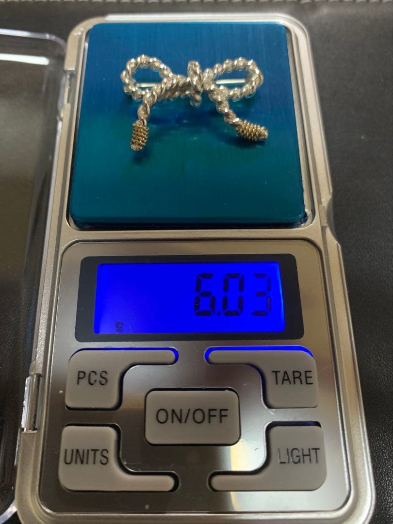 ティファニー　ツイストリボン　シルバー925/K14 ブローチ