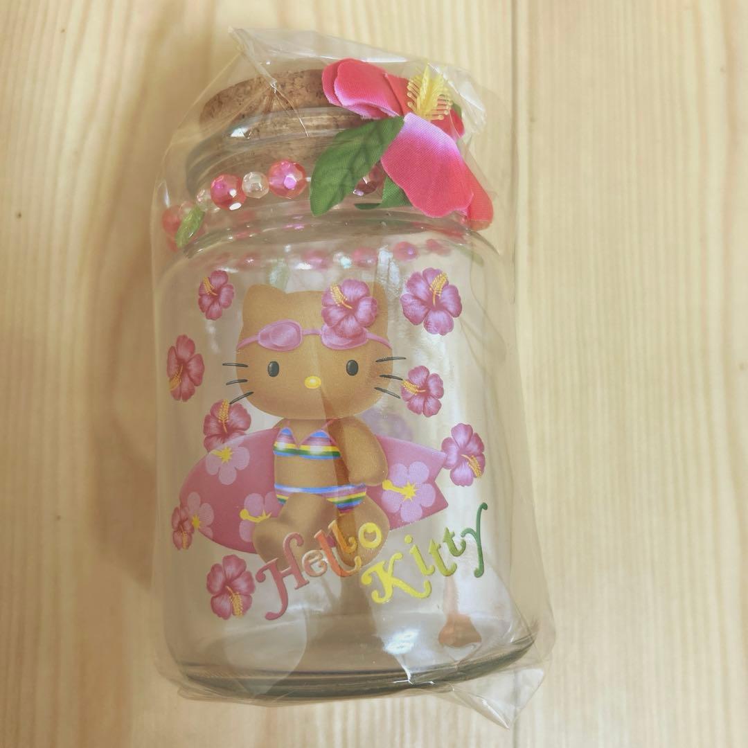 激レア　ハローキティ　ハイビスカス　サーフィンキティ　ビキニ　ビン　キャニスター