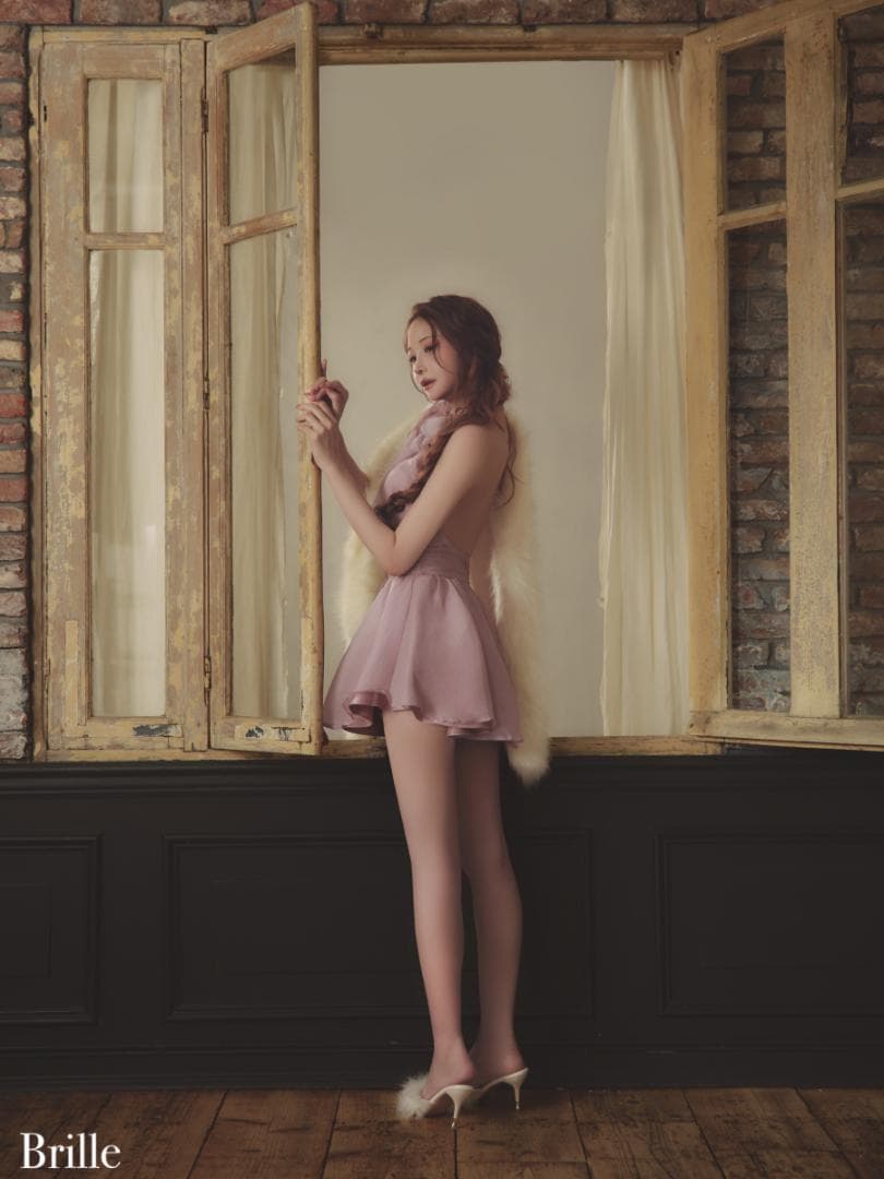 【新品】 ブリエ ローブドフルール ミニドレス brille3791 PKX