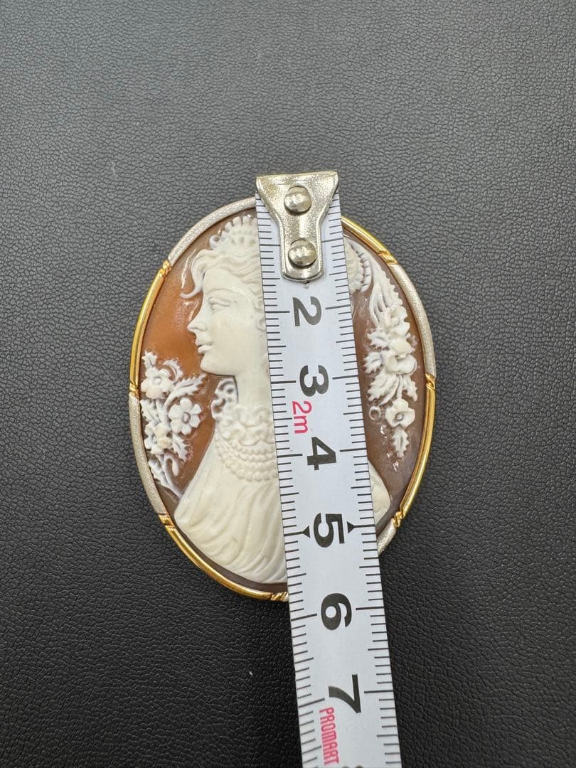 K18 カメオ ペンダント ブローチ