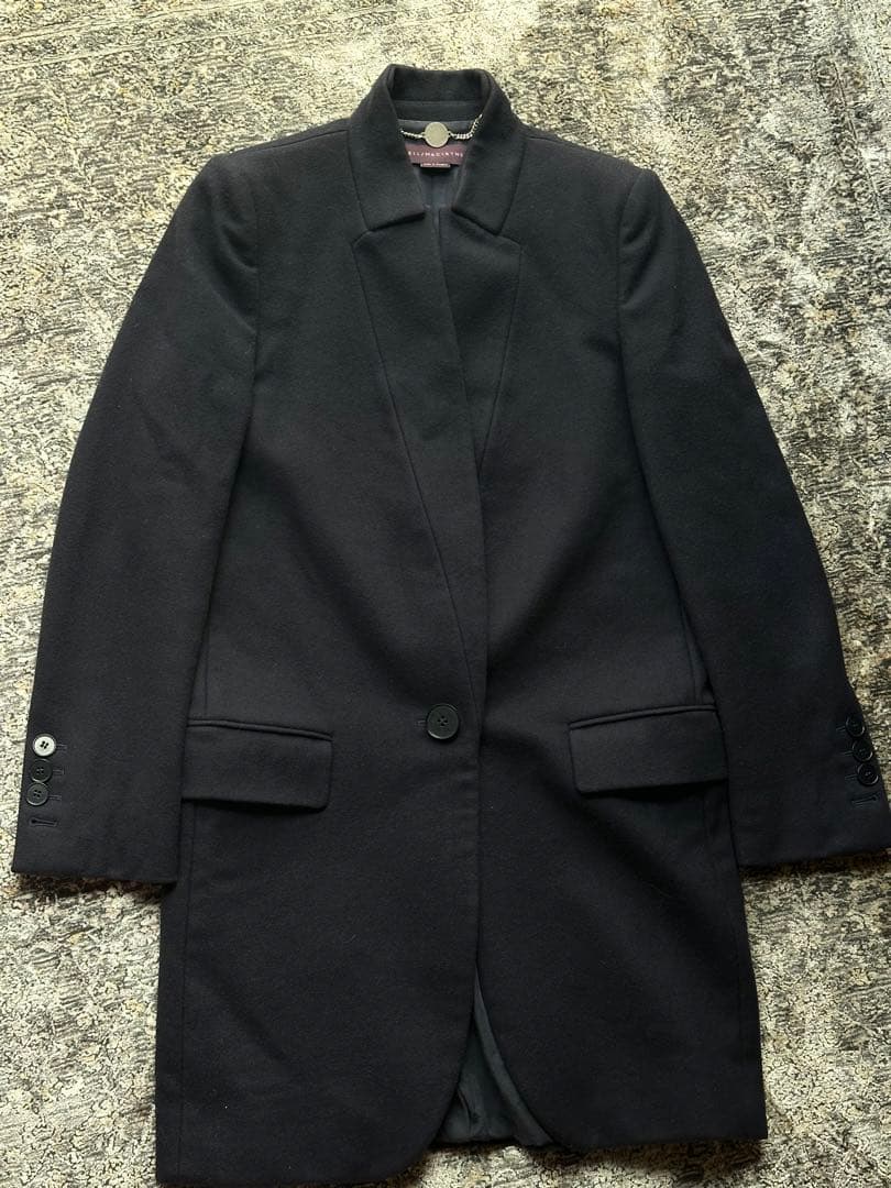 【美品】STELLA McCARTNEYステラマッカートニー　紺チェスターコート