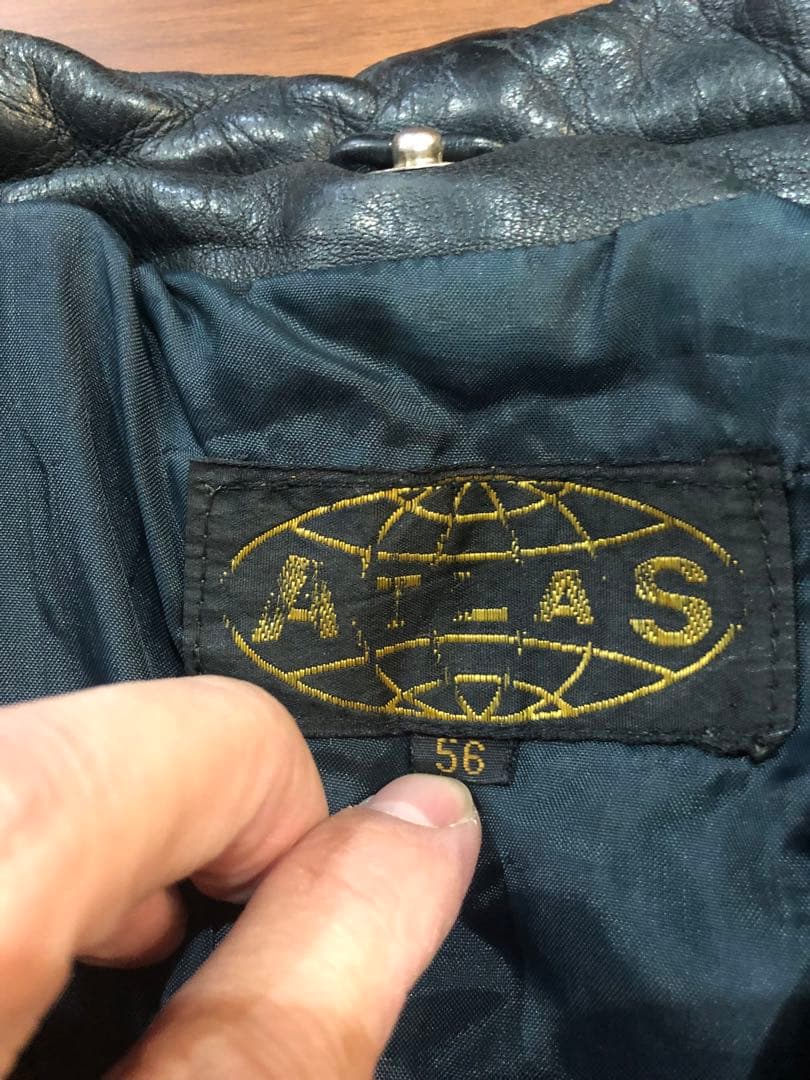 80s atlas フランス軍　フライトジャケット　レザージャケット