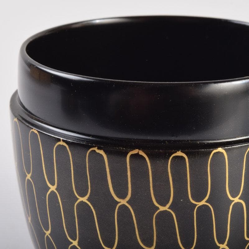 茶道具　中村湖彩作　網目蒔絵　中棗　共箱　V　8650