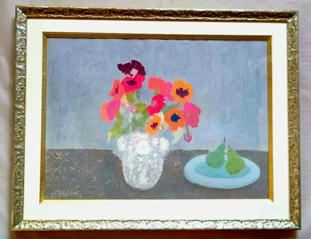 特価◯絵画　オイルパステル画 額装品