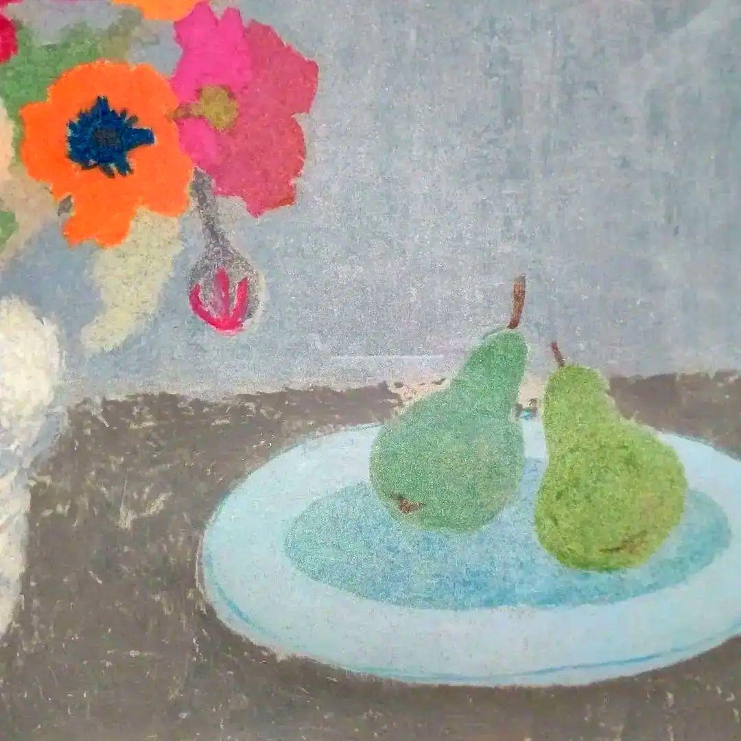 特価◯絵画　オイルパステル画 額装品