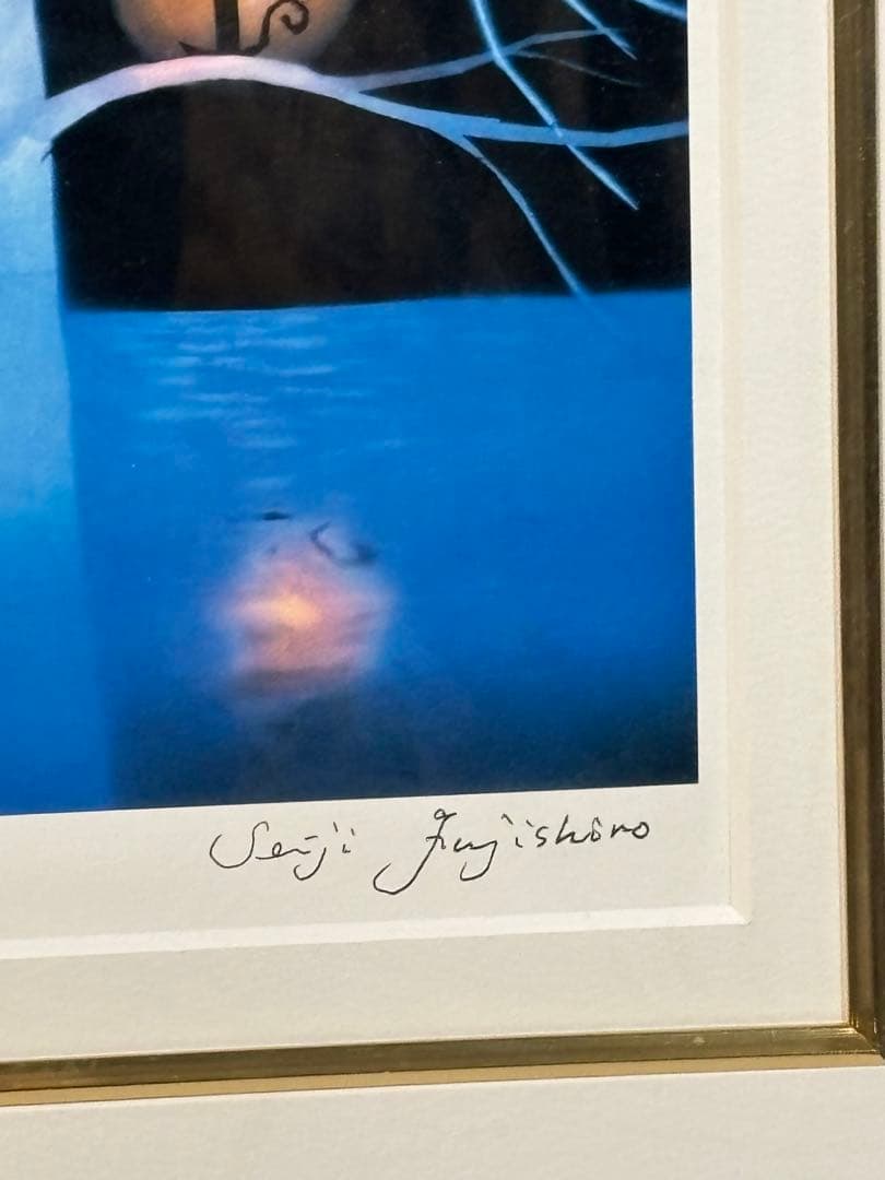 藤城清治　ふくろうの森　ダイヤモンドスクリーニング　281/800風景画　版画