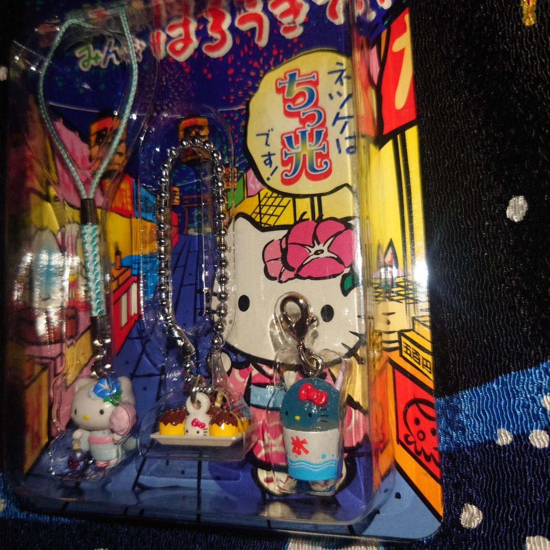 ハローキティ　根付　夏祭り　食べ物　綿あめ　かき氷　あれもこれもみんな2005年