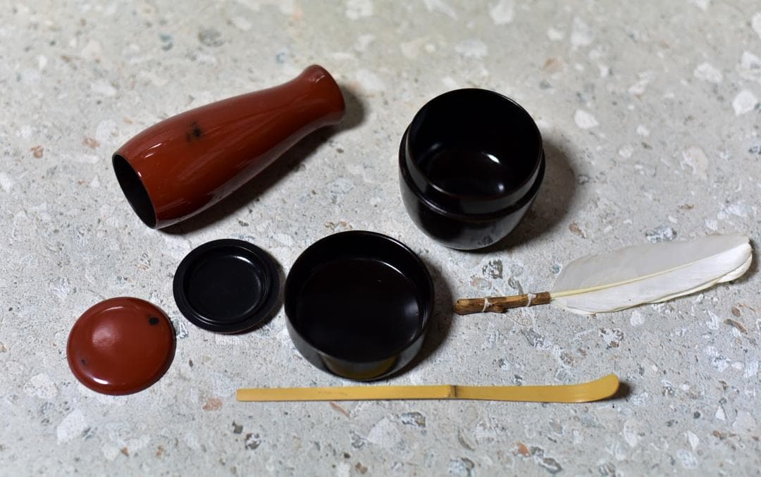 値引き、桑地利休　茶箱仕覆付き1３点　お茶道具／共箱