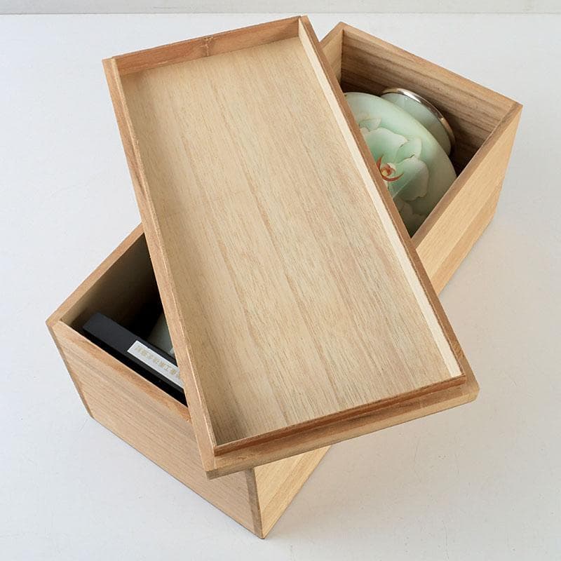 茶道具　七宝焼　薄緑釉　胡蝶蘭図　花器　共箱　Z　9750D