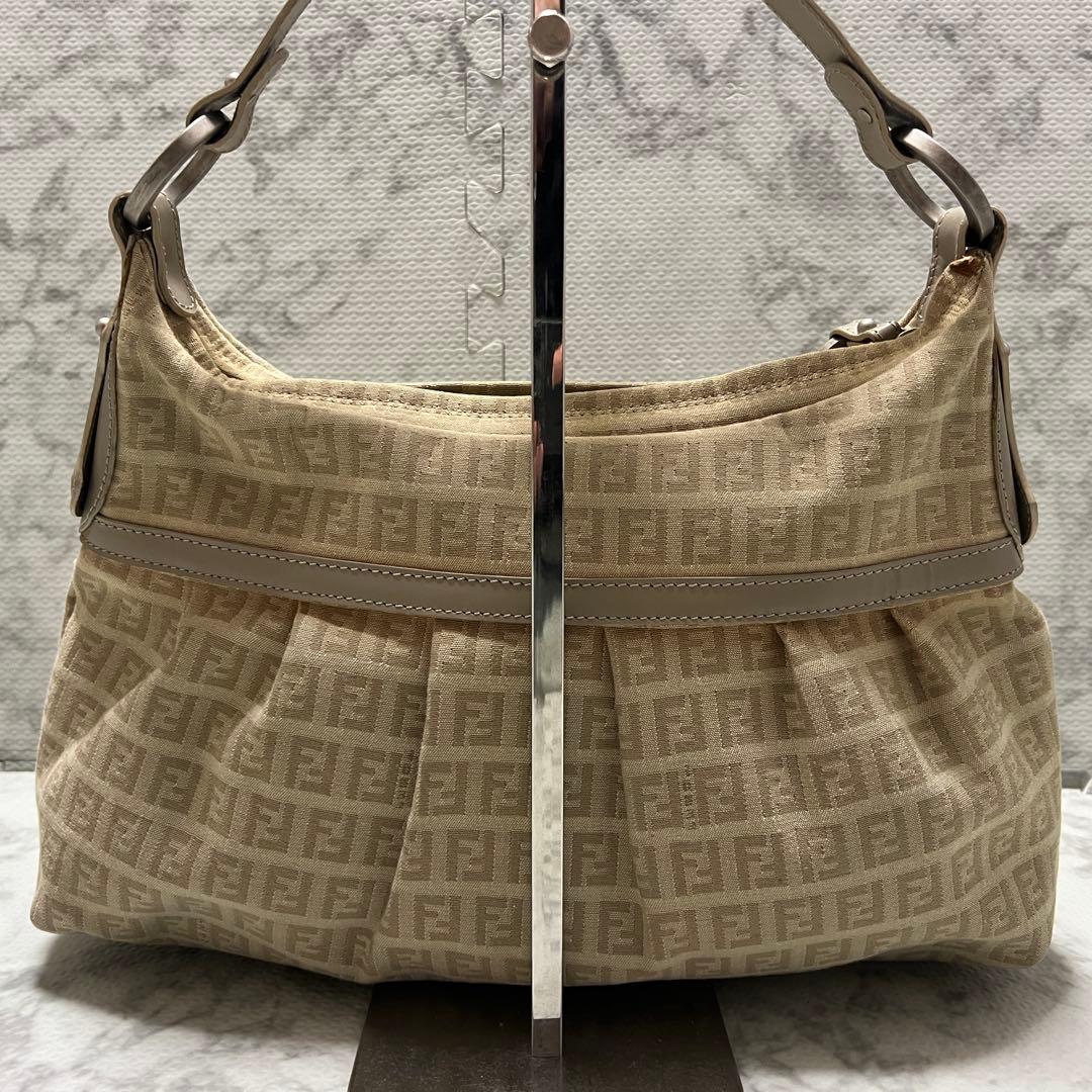 フェンディ シェフバッグ ズッキーノ ワンショルダーバッグ キャンバス レザー