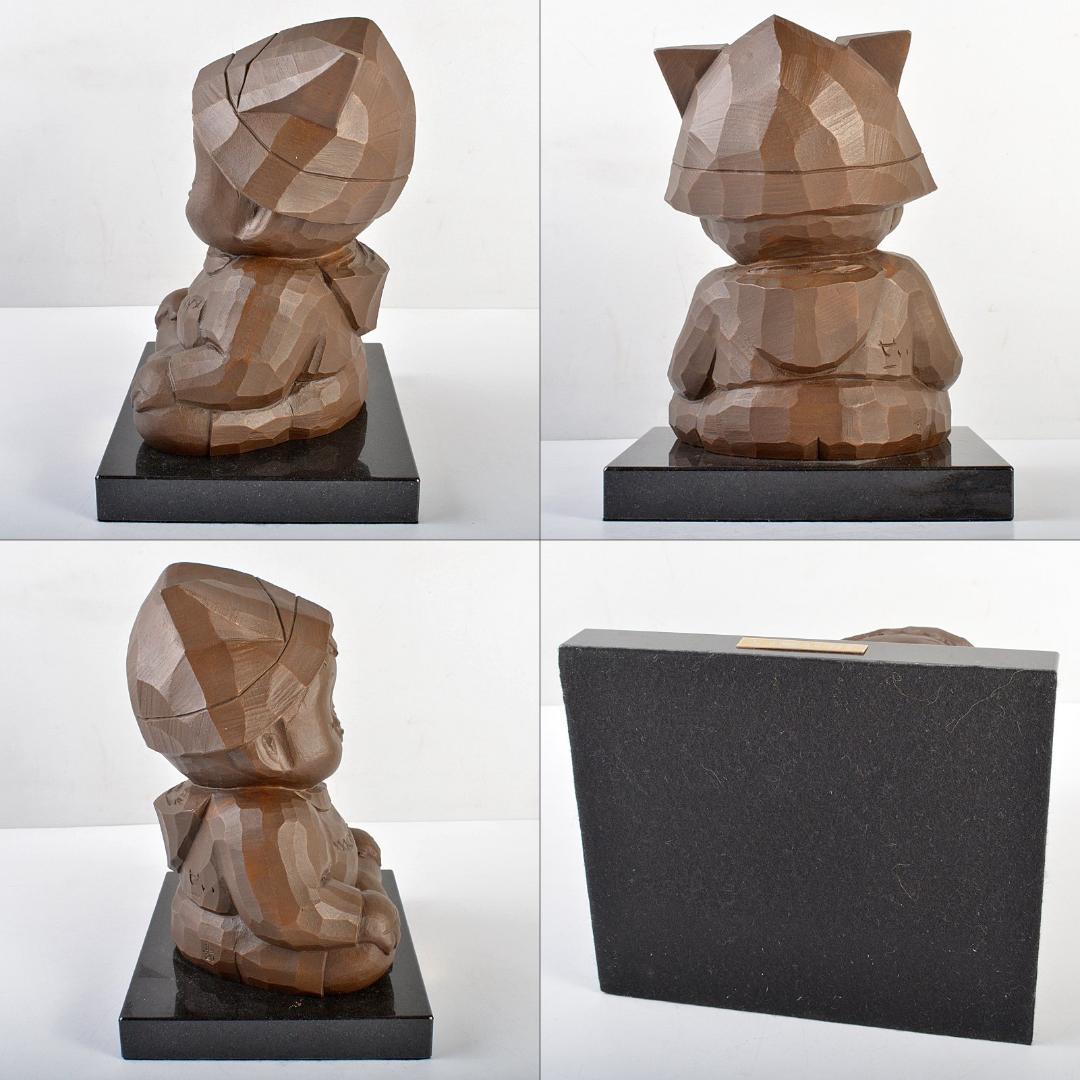 大町誠一作　ブロンズ　やさしき戦士　重さ約5.5kg　証明書付　D　R5986B