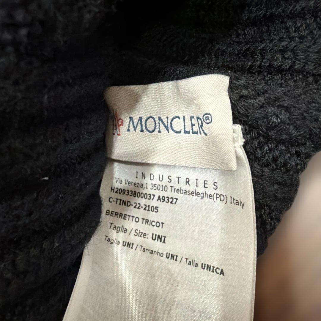 MONCLER ブラック ニット帽 UNI