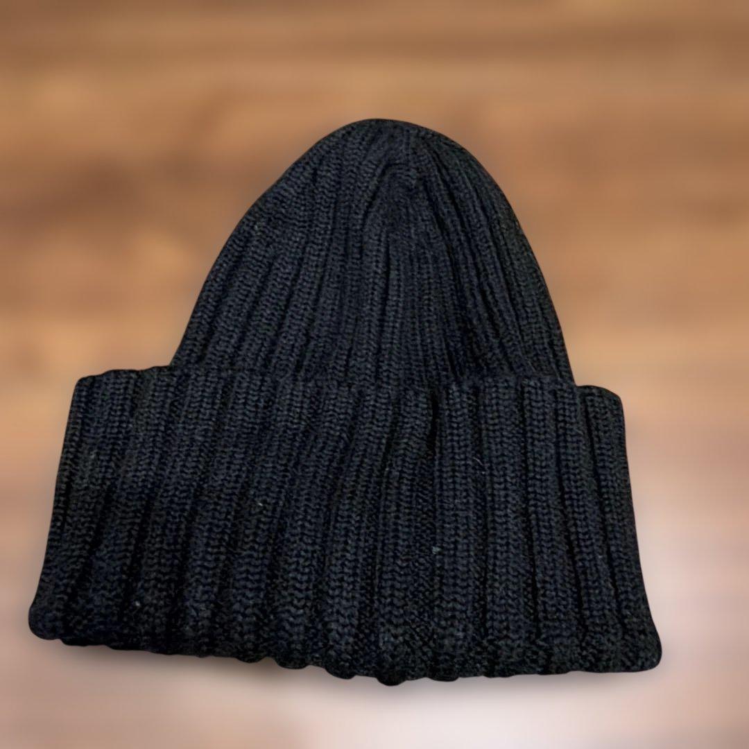 MONCLER ブラック ニット帽 UNI