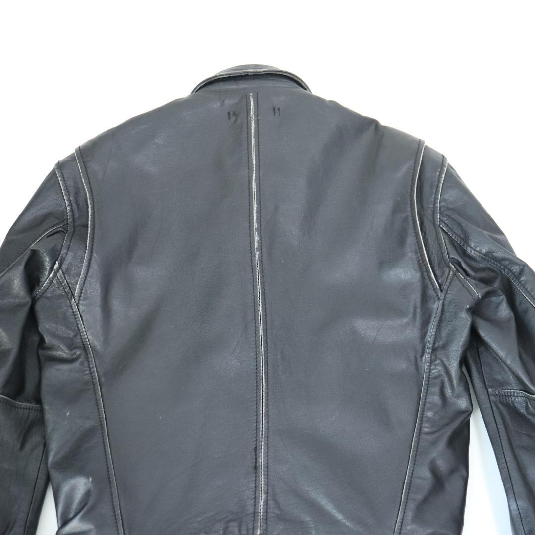 【人気】AVIREX アヴィレックス 襟付きレザージャケット ブラック M