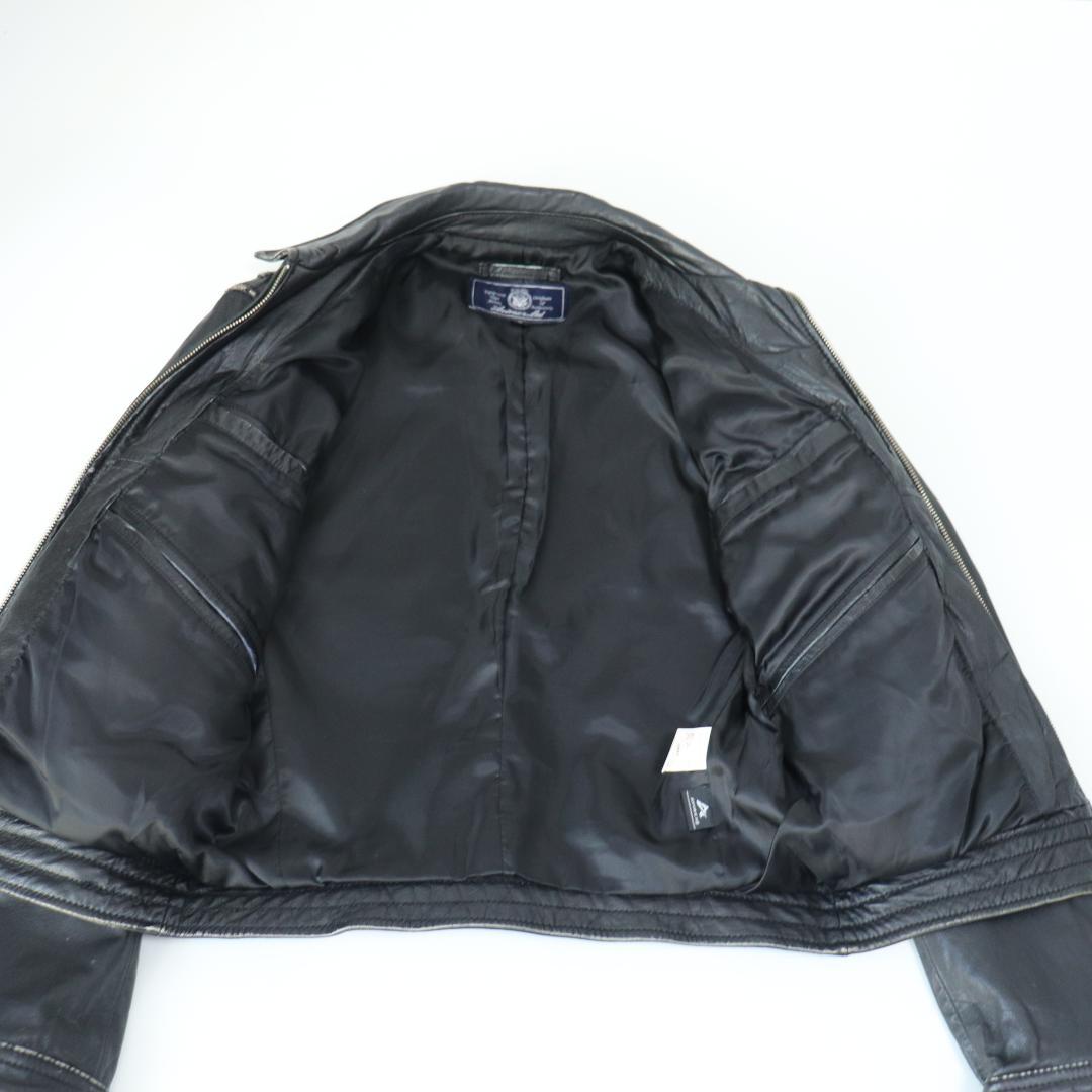 【人気】AVIREX アヴィレックス 襟付きレザージャケット ブラック M