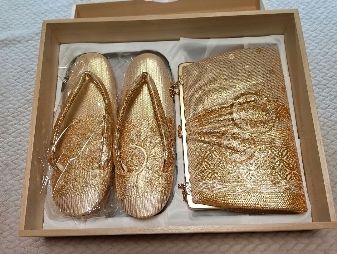 超美品☆和装バック&草履セット☆木箱入り