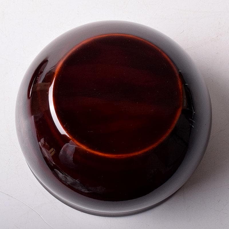 茶道具　塗師　安田春仁作　老松茶入　共箱　V　7893