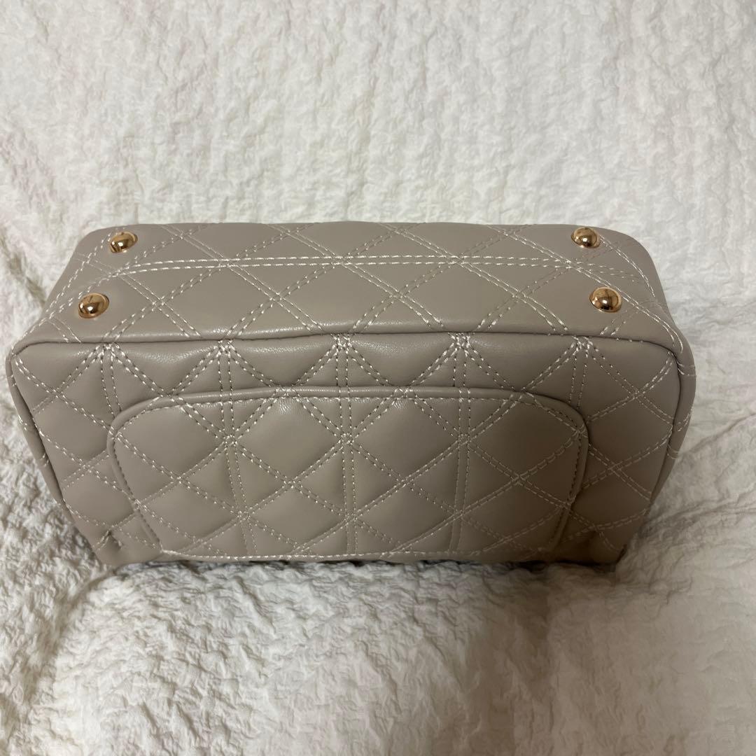 RANDA 2WAY モノグラムビジューキルティングバック