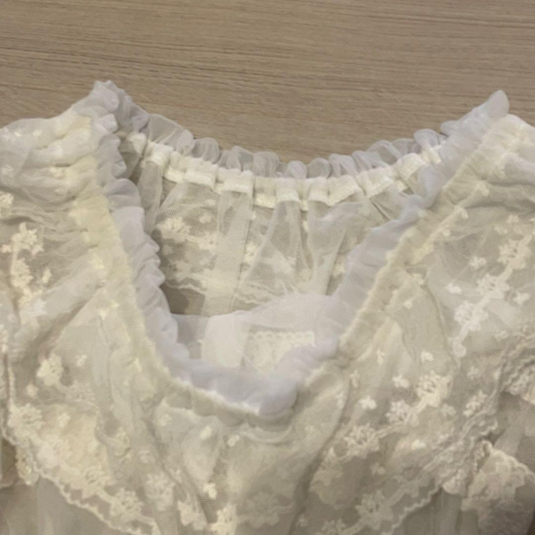 希少　LIZ LISA リズリサ　フリル　スカパン 白　オフショル　レース