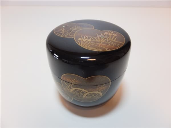 大幅値下げ ◆大棗 ◆団扇蒔絵◆竹内幸斎作◆新品◆