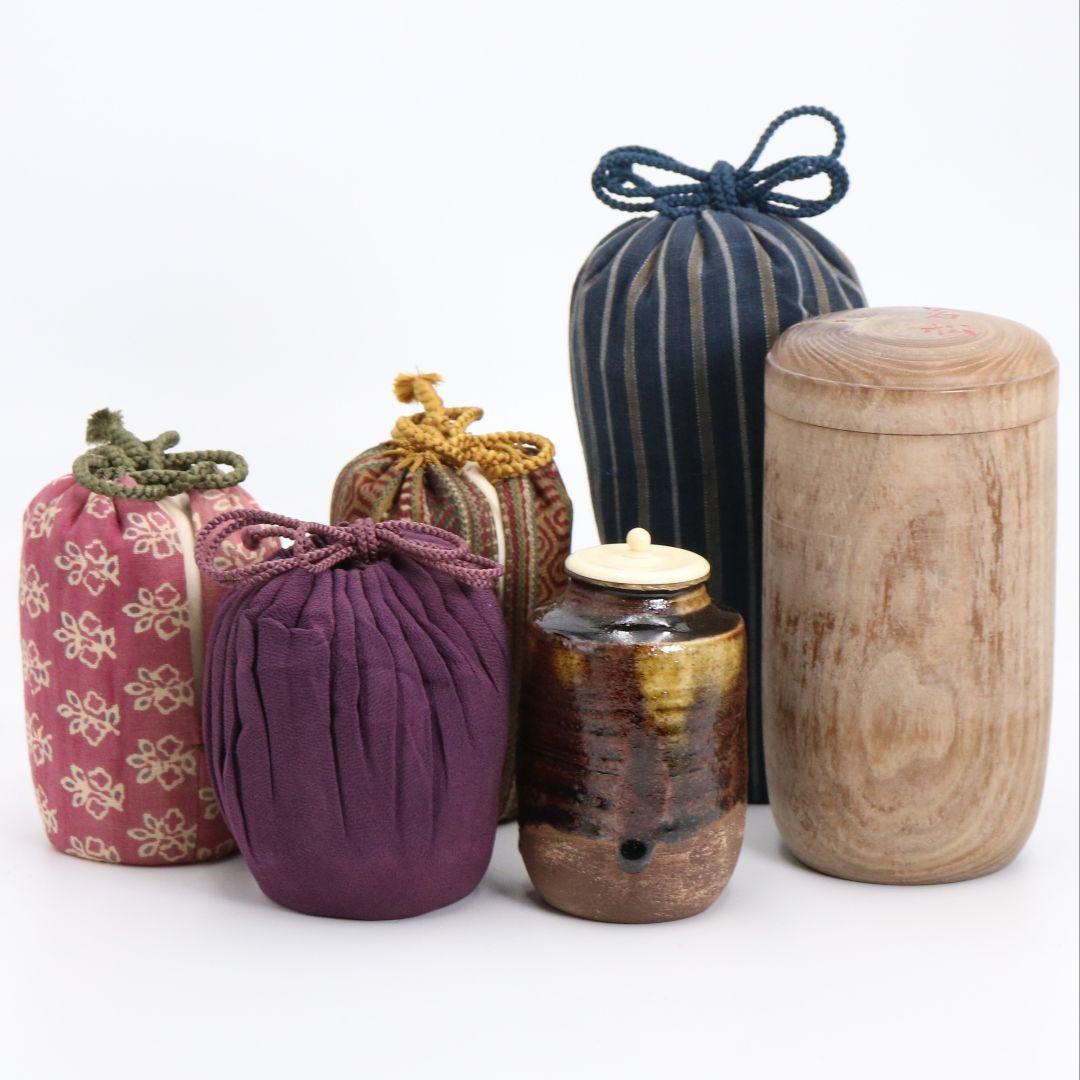 表千家 堀内宗完(兼中斎)書付 瀬戸 茶入 挽家袋 御物袋 仕覆　M865　N6